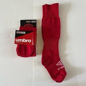 Umbro Youth Shoe Size 9-1 Red Soccer 2 Pair Socks 1 Pair New 1 Pair Like New